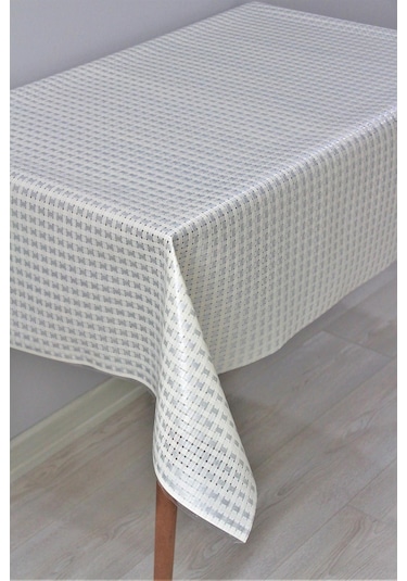 Pvc Şeffaf Kaplama Silinebilir Masa Örtüsü Hasır-476-gri