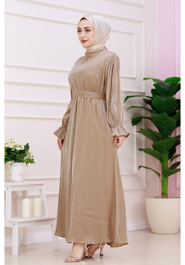 Kolu Volanlı Simli Alya Abiye-vizon-4868