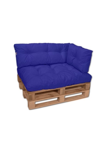 Dekosoy Dış Ve Iç Mekan Palet Minderi Takımı - Saksmavi 3 Lü