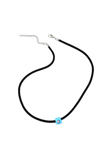 X-Ladyaccessories Cam Göz Kadife Kolye Çok Renkli