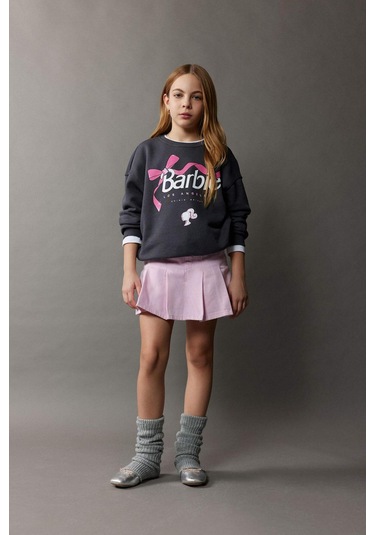 DeFacto Kız Çocuk Pileli Gabardin Etek D9340A825SPPN441 Pembe