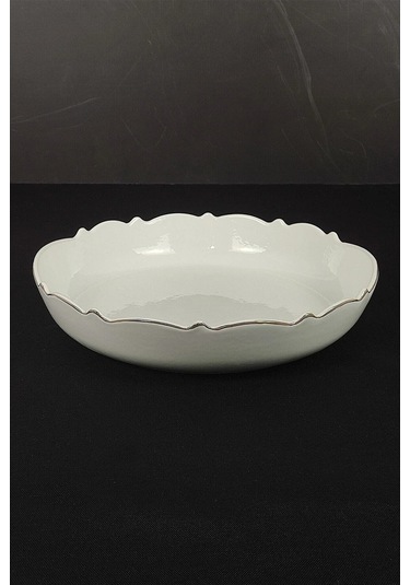 Wave Porselen Yuvarlak Sunum Tabağı Yaldızlı Lmg 315-l