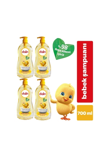 Dalin Bebek Şampuanı Klasik 700ML Pompalı (4 Lü Set)