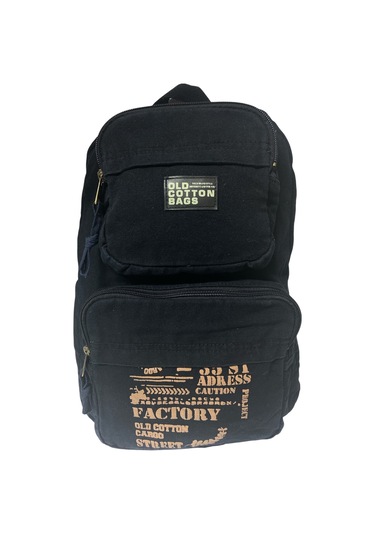 Kaliteli Tek Bölmeli Vintage Disayn Günlük Sırt Gezi Okul Seyahat Çantası Jannie Bag 27 Cm X 40 Cm Siyah