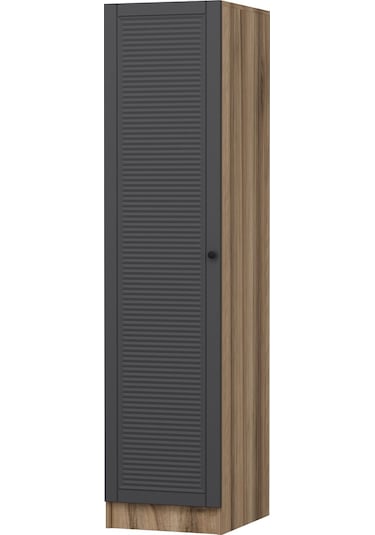 Minar Kale 1 Kapaklı Dolap Mebran Panjur 210cm - Dore/antrasit - Askılıklı Çok Renkli