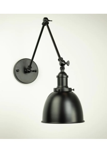 Riolight Vintage,retro,rustik Üç Mafsallı Hareketli Başlık 1xe27 Siyah