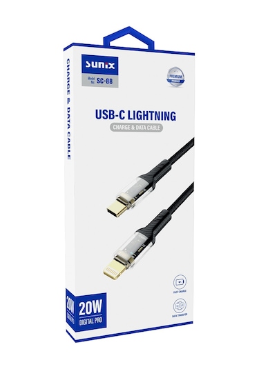 Sc-88 20w Usb-c Lightning Şarj Ve Data Kablosu
