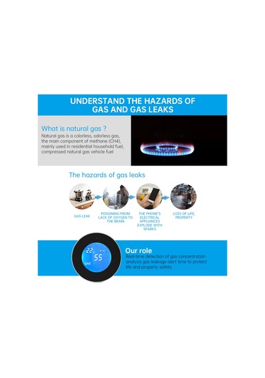 Xindoker Wifi Doğalgaz Kaçak Dedektörü - Anlık Uyarı Ve Akıllı Telefon Bildirimi İle Ev Güvenliği Diğer