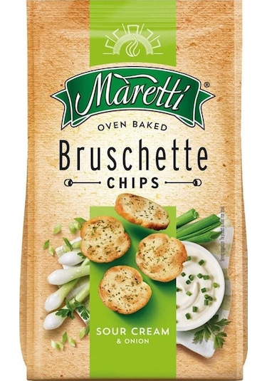 Maretti Bruschette Sour Cream Ekşi Krema Ve Soğanlı Kızartılmış Ekmek Cips 70g