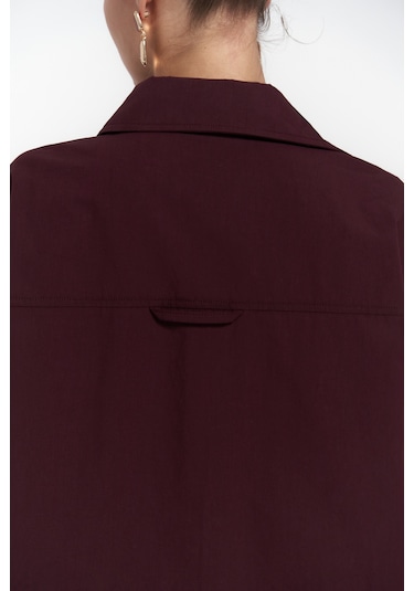 Phoebe Oversize Bordo Gömlek bordo