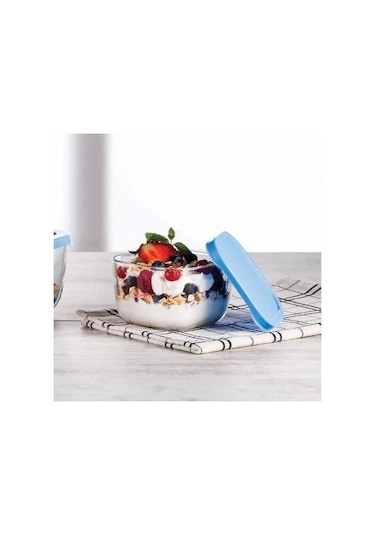 Paşabahçe 53223 Snow Box Saklama Kabı 275 Cc 4 Parça Mavi