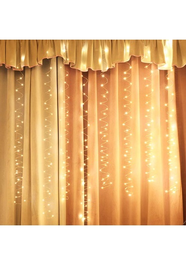 Honmex 300 Led Işık Zinciri 8 Modlu Usb Kumandalı, 3x3m Islak Beyaz, Ev/parti Dekorasyonu, Ip45 Su Geçirmez Beyaz