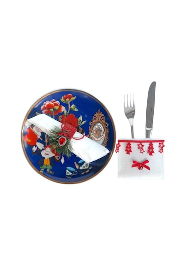 Yılbaşı Set Figürlü 6 Adet Kaşık Çatallık