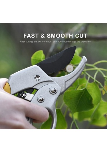 Pazly Çelik Bıçaklı Budama Makasları - Ergonomik Saplı Bahçe Makası, Bonsai Kesici, Budama Makası