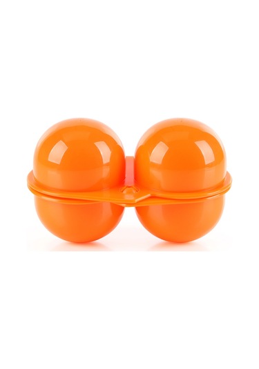 Aotu AT6358 2 Hazneli Dayanıklı Plastik Yumurta Saklama Kutusu Turuncu Çok Renkli