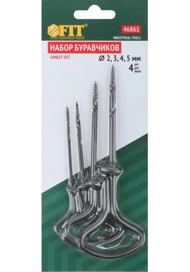 Fıt Fınch Industrıal Tools Fıt Matkap Ucu 2-5 Mm Delme Uçları Deri Ve Kontrplak İçin, 4 Adet 100503790