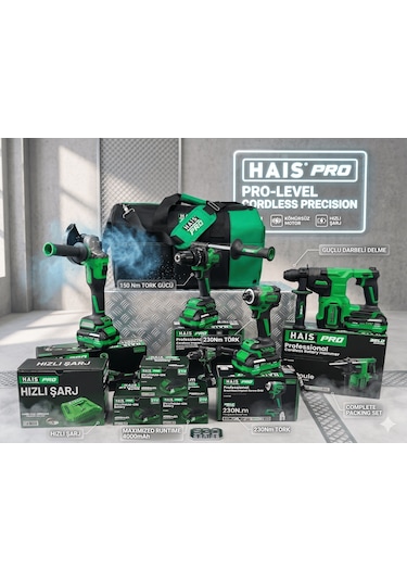 Haispro 4'lü Profesyonel Akülü Set 21v Rb-04