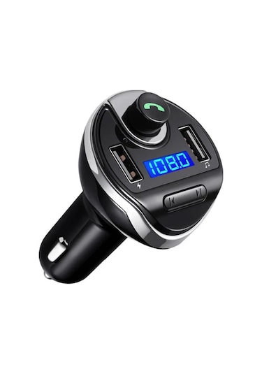 Samdoo Araç Fm Bluetooth Verici: Handsfree Konuşma, Mp3 Çalar Ve 2.1a Usb Çarşıyıcı - Çift Usb Port, Cvc Gürültü Engelleme, Tf Kart/disk Desteği