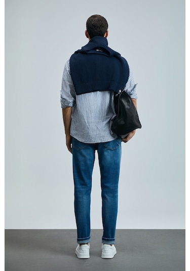 Lufian Gerardo Smart Jean Erkek Pantolon Regular Fit Mavi Mavi 111200202100300 Mavi Lufian Gerardo Smart Jean Erkek Pantolon Regular Fit Mavi Mavi 111200202100300 Mavi
