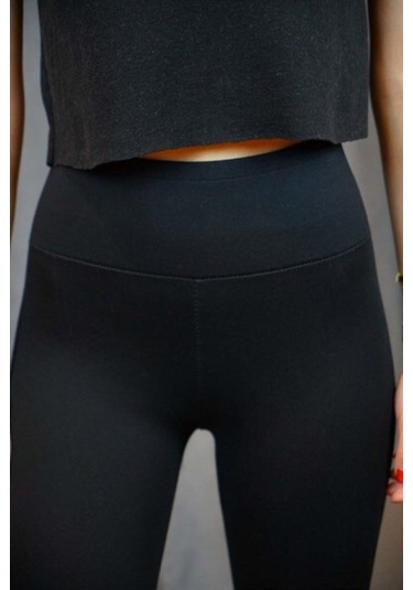 Incebelli Kadın Siyah Toparlayıcı Zayıf Gösteren Yüksek Bel Taytsiyahm Siyah