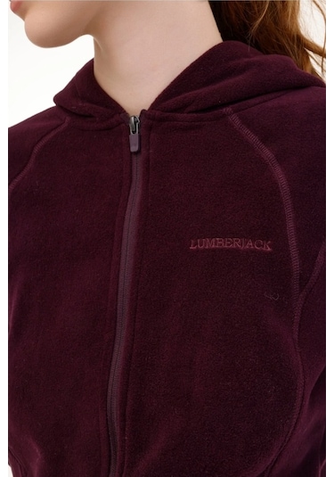 Lumberjack 7ct657 Wb Kadın Mor Kapüşonlu Polar Ceket 101782303 Mor