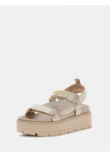 Guess Fetta Kadın Çok Renkli Sandalet Fljfttfal03-cream Çok Renkli