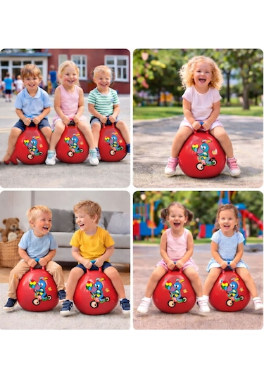 Oyun Topu Zıp Zıp Zıplama Topu 45 Cm Kırmızı