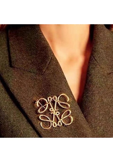 1 Adet Şanslı Çin Tarzı Broş Pins Kare Şekilli İskelet Altın Kadınlar İçin Basit Broşlar Takım Elbise Broş Pin Takı Eşarp Toka Kazak Pins Aksesuar Çok Renkli