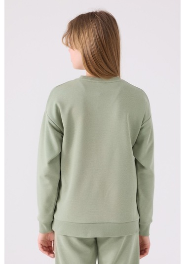 Kappa Kız Çocuk Haki Sweatshirt Haki