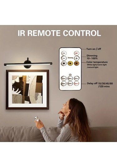 Globalbloom 1 Adet Amıll Akıllı Led Masa Lambası Uzaktan Kumandalı, 3000k-6000k Renk Sıcaklığı, Usb Şarjlı, Siyah