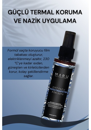 Maru Keratin Biotin Kolay Tarama Saç Şekillendirici Sprey 150 ML