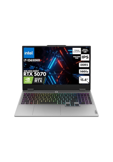 Lenovo LOQ 15IRX10 83JE00EWTRHMF45 i7-13650HX 32 GB 4 TB SSD RTX5070 15.6" W10P Dizüstü Bilgisayar