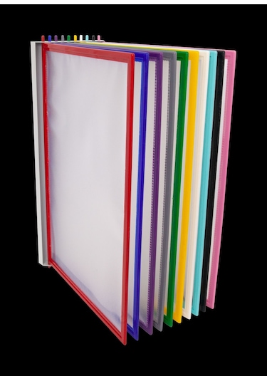 Şömiz Duvar Tipi 5'li Evrak Tutucu 5 Renk 130 Micron Poşet+Aparat