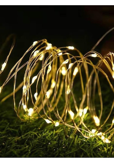 Güneş Enerjili - Solar 100 Led 12 Metre 7 Mod Işik Zinciri
