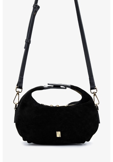 Valmenti Kadın Hakiki Deri Siyah Süet El Çantası 1099 204 Bn Cnt Y25 Sıyah Suet Siyah Süet