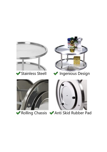 Mutfak Depolaması İçin Çok İşlevli Döner Baharat Rafı, Döner -