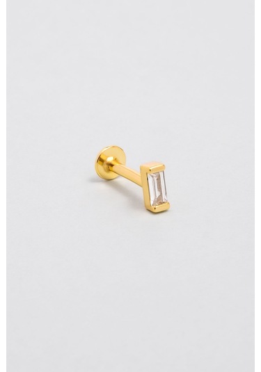 Baget Işıltısı 18 Ayar Sarı Altın Kaplama Gümüş Tragus-helix Piercing Sarı