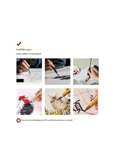 Çini Tahrir, Seramik Sırlama Fırça Seti, Seramik Boyama, Çini, Vazo, Resim, Brush-19 Parça