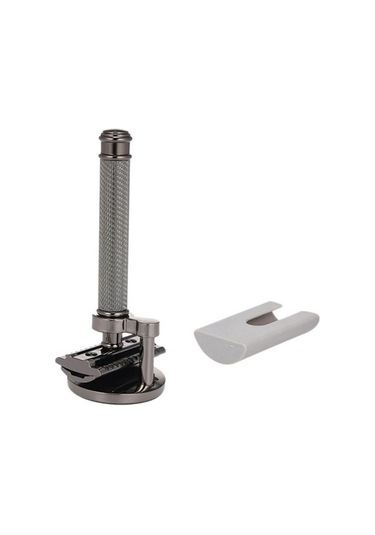 Joyhub Gri Siyah Ayarlanabilir Erkek Tıraş Jileti - Çift Kenarlı Klasik Güvenlik Jileti Renkli Tıraş Makinesi Şarj Adaptörü Zgcg82