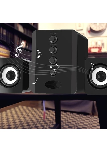 Willowhaven Siyah Bağımsız Ayarlı 3 İnç Bass Mini Hoparlörler Usb Tablet Laptop Taşınabilir Yüksek Kalite Ses