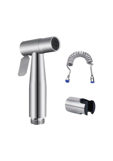 Valkyrie Paslanmaz Çelik Tuvalet Musluk Lavabo Bide Seti Kademeli Jet Püskürtme Spiral Hortum Kolay Montaj