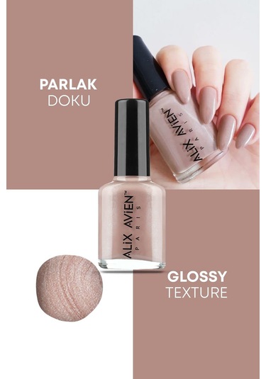 Alix Avien Nude Kahve Oje 86 Yüksek Pigmentli Uzun Süreli Kalıcılık Hızlı Kuruma Nail Lacquer 86