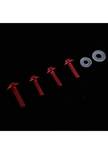 Suntek Motosiklet Komple Fairing Civata Takımı Raptiye Klipler Vidalar Kırmızı 158 Adet