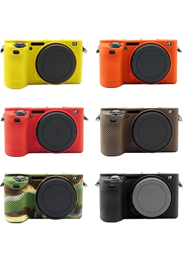 Sony Ilce-6500 İçin Puluz Soft Silikon Koruyucu Kılıf Kırmızı Diğer