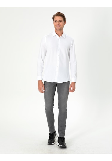 Pierre Cardin Erkek Beyaz Gömlek Desenli 50294732-vr013 Beyaz