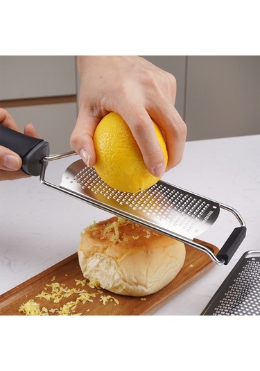 Cbtx Peynir Rende Paslanmaz Çelik Bıçak Peynir Dilimleyici Limon Rende Çikolata Kazıma Planya Koruyucu Kapaklı Siyah