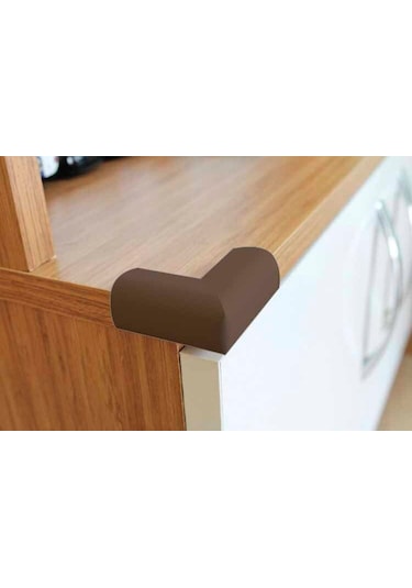 Minybaby Kauçuk Jumbo Köşe Koruyucu 4'lü Kahve Çok Renkli