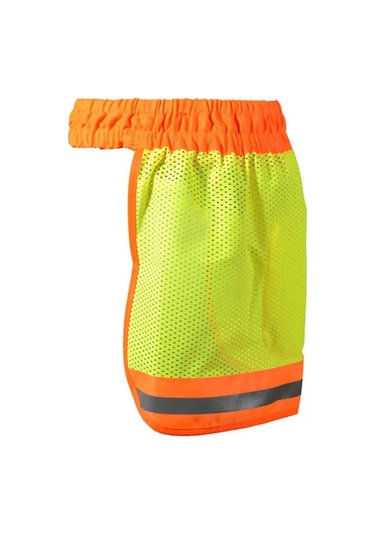 Klv Güvenlik Kask Boyun Koruyucu, Neon Yansıtıcı Şerit, Yüksek Görünürlük, Elastik Nefes Alabilir Örgü Kalkan Yellow