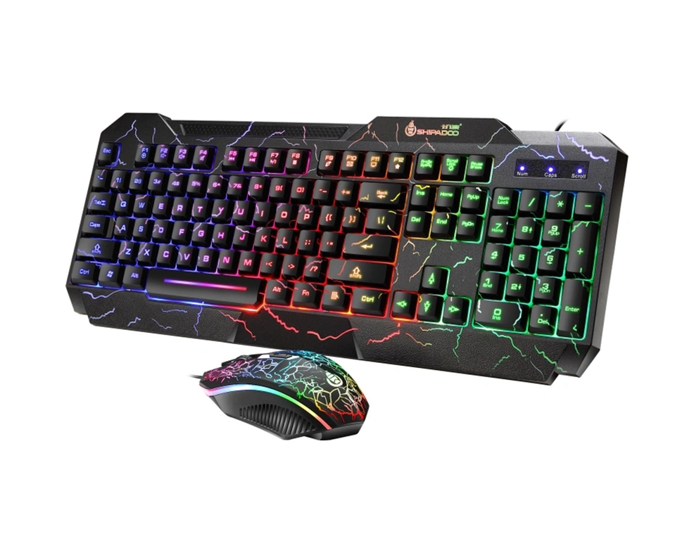 Sones Shıpadoo D620 104 Tuşlu Kablolu Rgb Renkli Çatlak Arka Aydınlatmalı Oyun Klavyesi Ve Fare Seti Dizüstü Bilgisayar Ve Pc İçin