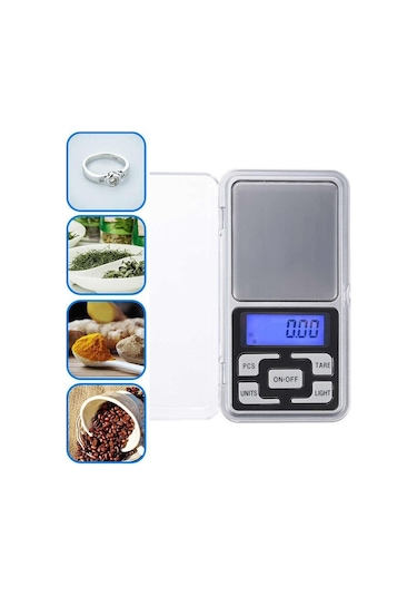 Dijital Hassas Elektronik Kuyumcu Cep Terazisi Tartı 200 Gr 0.01 Çok Renkli